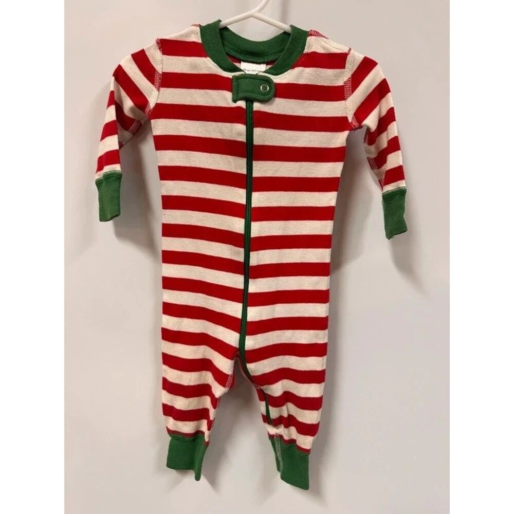 Hanna Andersson 60, 3-6m Red/White Stripe Sleeper
